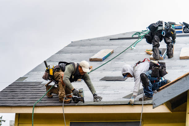 Professional Roofing technician working in Breckenridge, MI